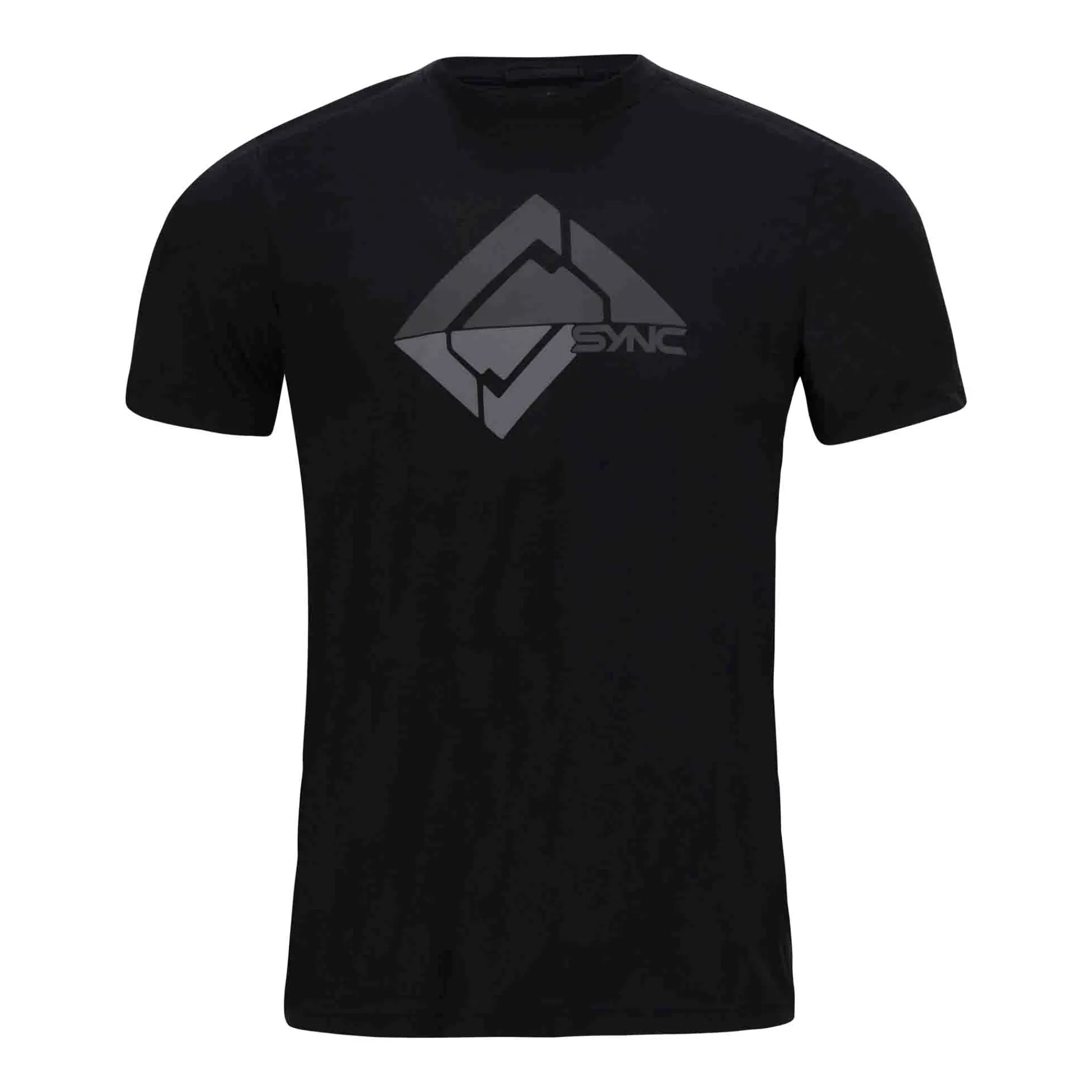SYNC Performance Men'S Glacier Tee- Black | 100% Cotton Tee Shirt | | T-Shirts